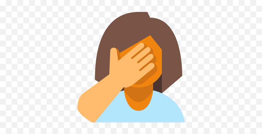 Female Facepalm Icon In Color Style Emoji,Windows Pray Emoji