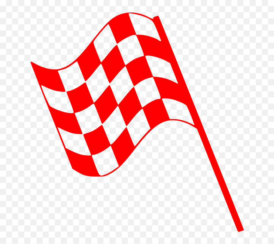 Red Checkered Flag Clipart - Racing Red Checkered Flag Emoji,Racing Flag Emoji