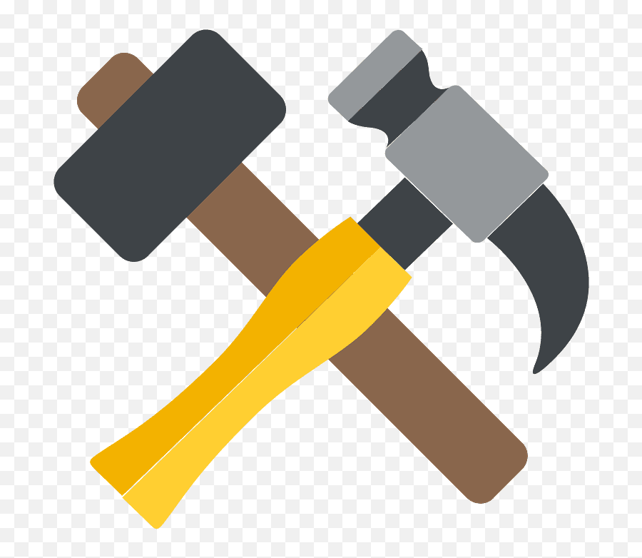 Hammer And Pick Emoji Clipart - Emoji Martelo,Pick Emoji