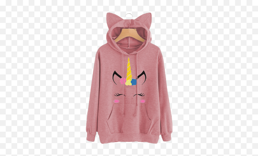 Pulls Et Sweats Licorne Licorne Kawaii - Cute Cat Design Hoodie Emoji,Emoji Sweats