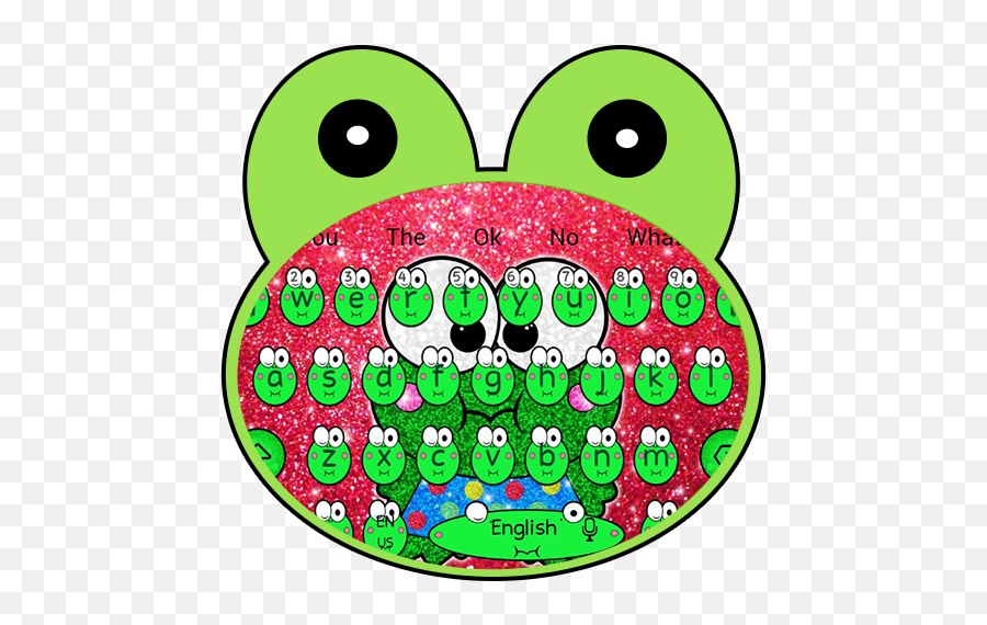 2021 Kawaii Glitter Frog Keyboard Theme Pc Android App - Dot Emoji,Anime Emoji Keyboard