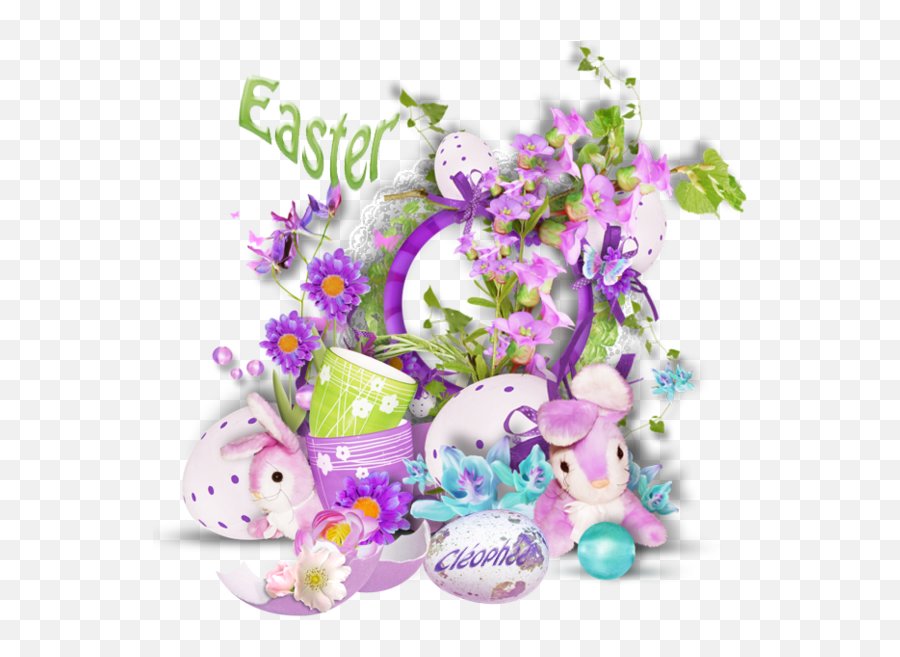 Mini Easter Gifs - Floral Emoji,Easter Emoticons