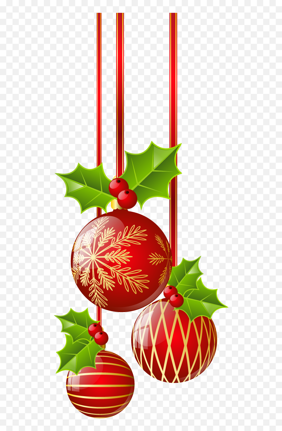 Christmas Ornament Common Holly - Transparent Christmas Red Clip Art Christmas Ornaments Png Emoji,Emoticon Christmas Ornament