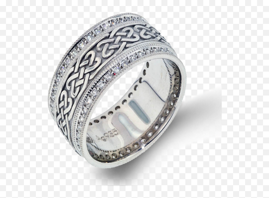 Womens Celtic Wedding Band Off 77buy - Diamond Celtic Wide Wedding Band Emoji,Man Engagement Ring Woman Emoji