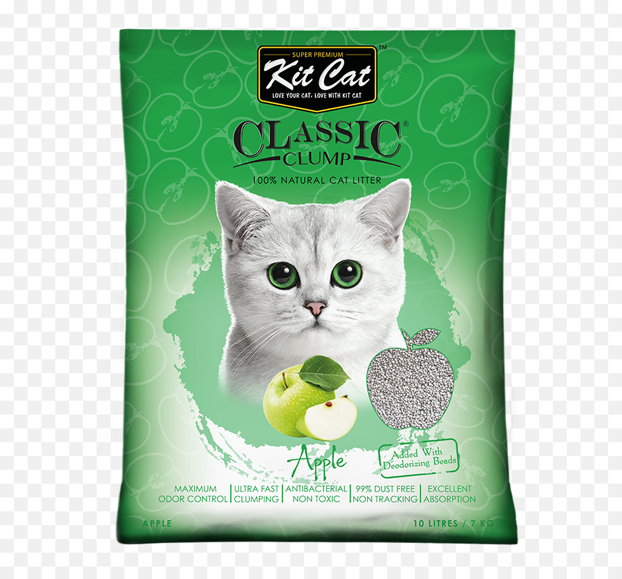 Kit Cat Classic Clump Apple Cat Litter - Kit Cat Kit Cat Cat Sand Emoji,Cat Using Litter Box Emoticon