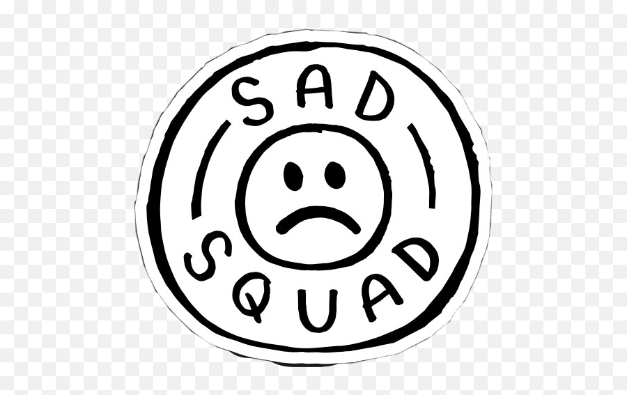 Sadsquad Lonley Sad Sticker By Lonely Forever - Dot Emoji,White Sad Face Emoji