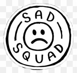 Sadsquad Lonley Sad Sticker By Lonely Forever - Dot Emoji,White Sad Face Emoji