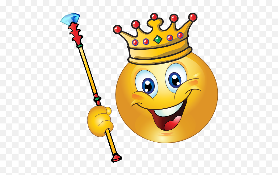 King Smiley Emoticon Roligt - Emoji Galette Des Rois,King Emoji