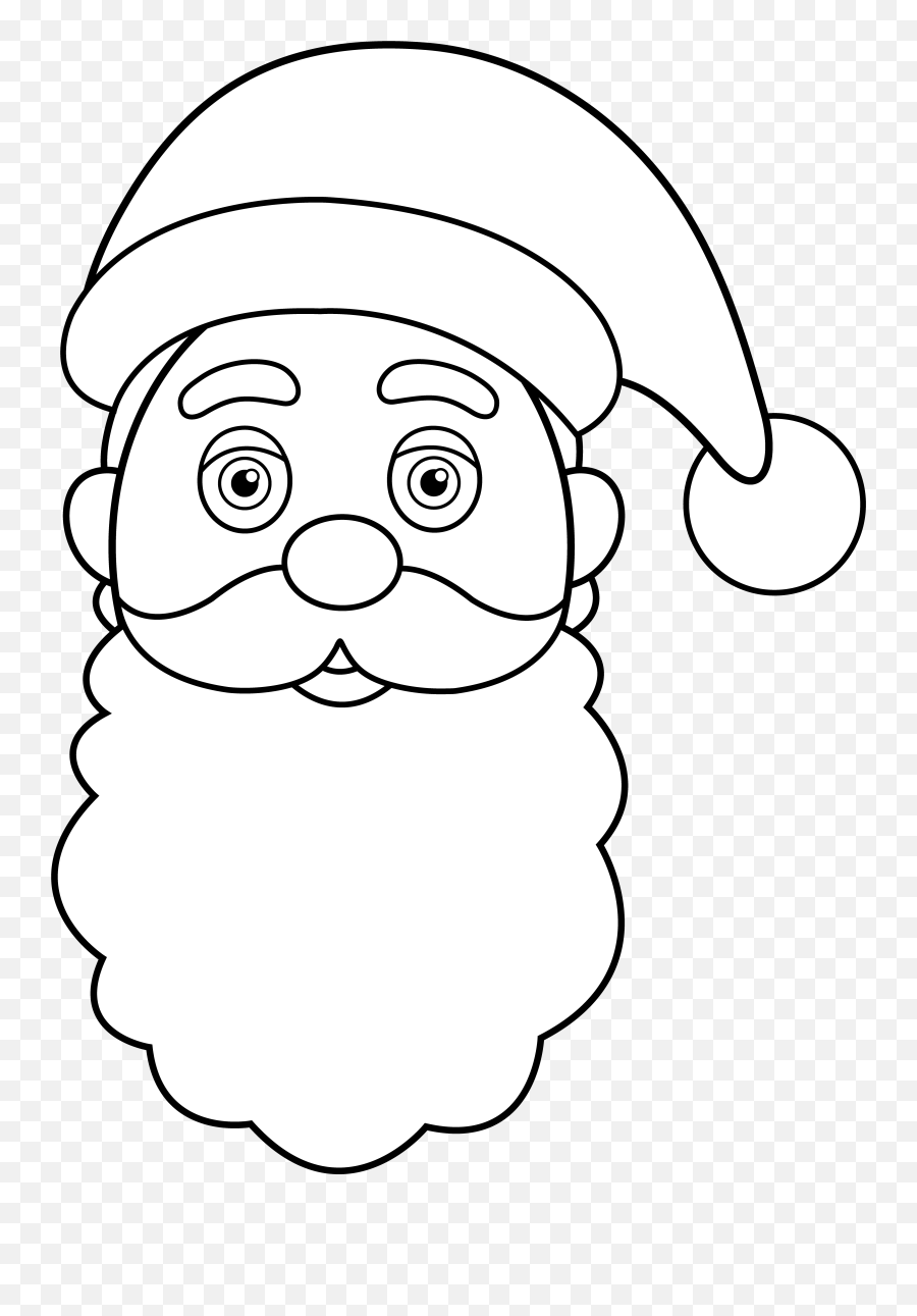Free Santa Claus Outline Download Free Santa Claus Outline - Santa Claus Drawing Images Face Emoji,Dessin Blank Face For Drawing Emotions