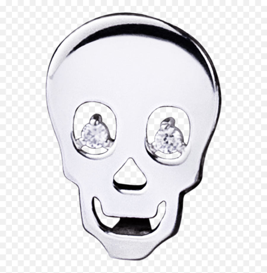 Removable Skull Symbol In White Gold - Scary Emoji,Emotions Of A Skull