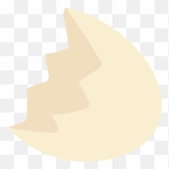 Shell Clipart Broken Egg - Cracked Transparent Egg Shell Emoji,Broken Egg Yolk Japanese Emoticon