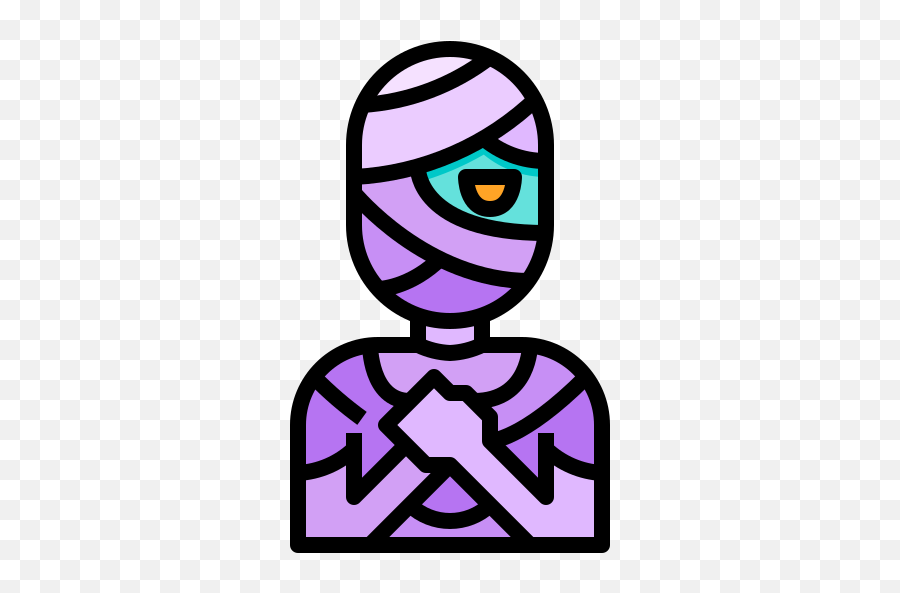 Mummy Spooky Terror Halloween Dead - Dot Emoji,Emoticon For Grose