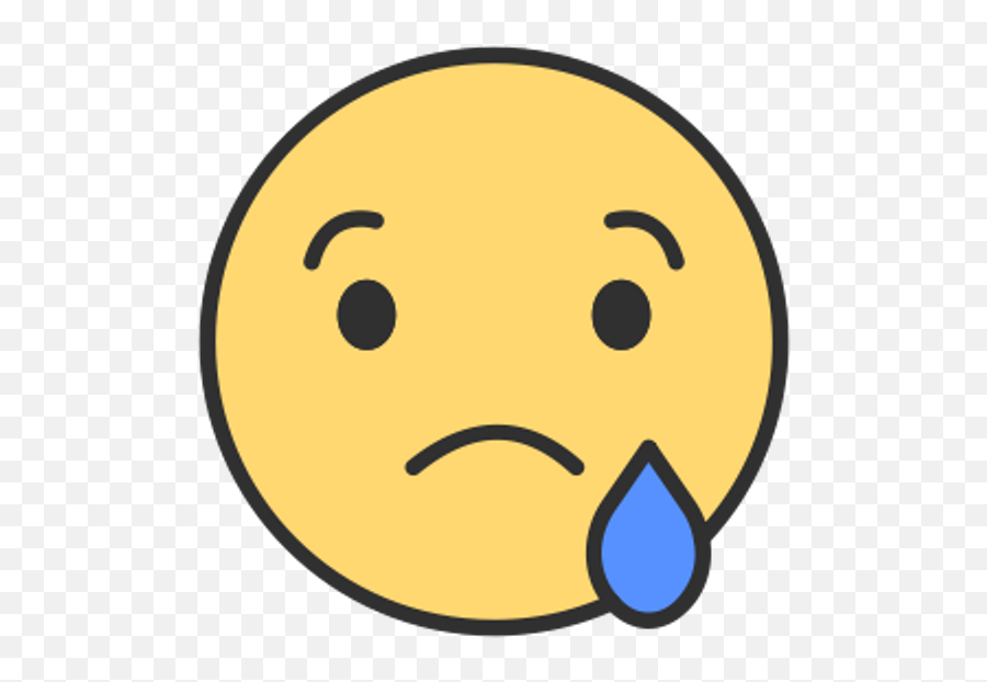 Facebook Faces Emotions Emoji Sticker By Mohammed - Sad Facebook Reaction Png,Type Emoji Faces