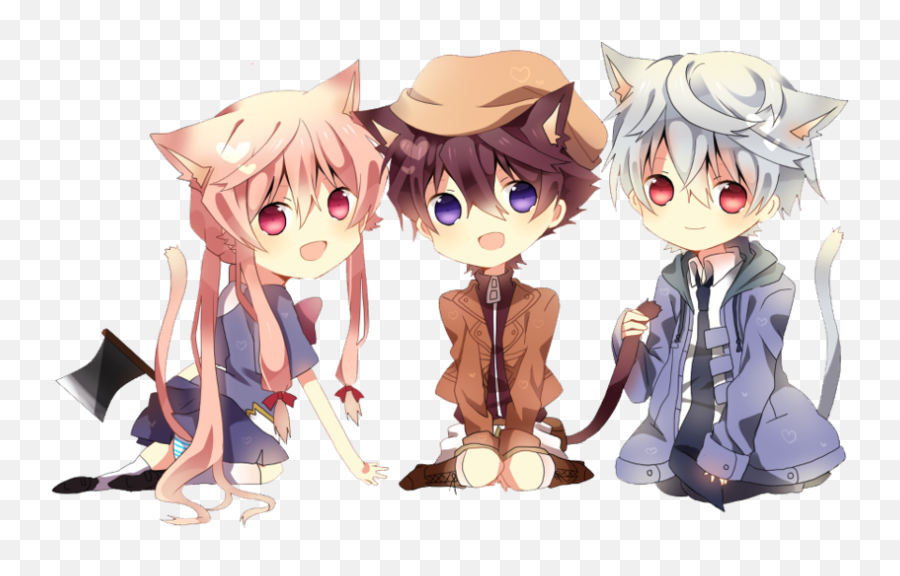 Future Diary Nekos Mirai Nikki Future Diary Know Your Meme Emoji,Neko Girl Emoticon