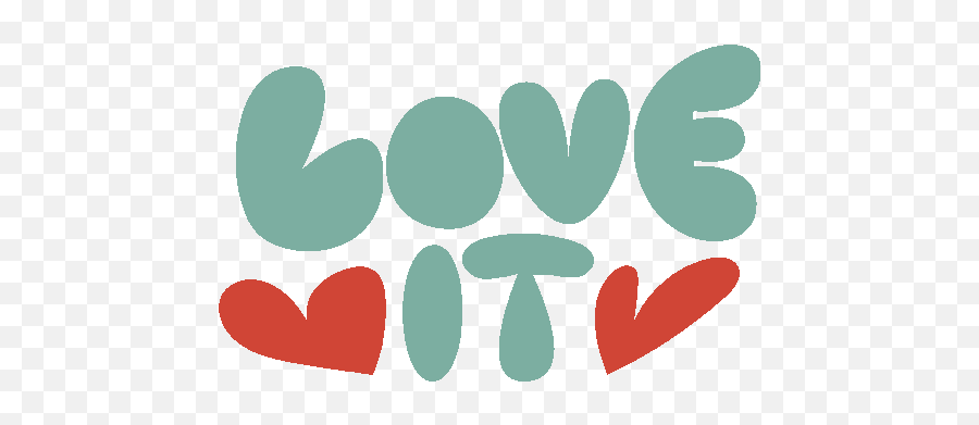 Love It Red Hearts Below Love It In Green Bubble Letters Gif - Language Emoji,Snl Emojis