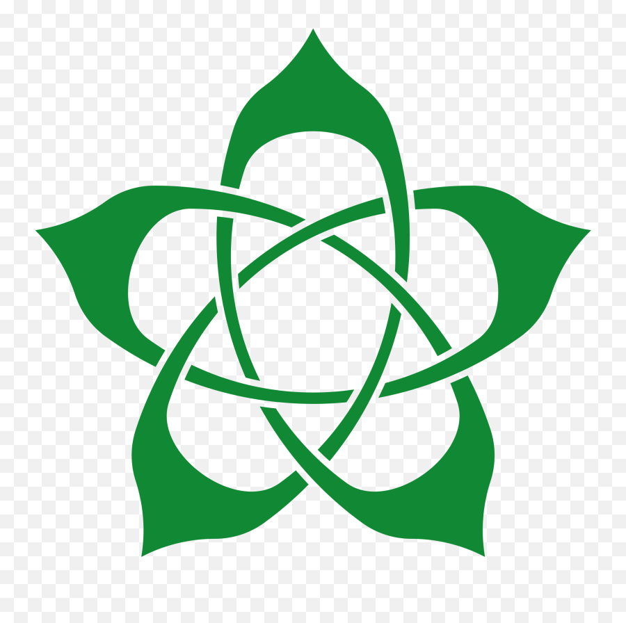 Filefloral Fivefold Knot Green Geometrysvg - Wikimedia Emoji,Pentagram Emoji 128