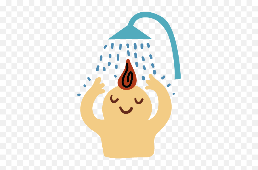 Showering Clipart Bathing - Cartoon Shower No Background Emoji,Emoticon Taking A Bath
