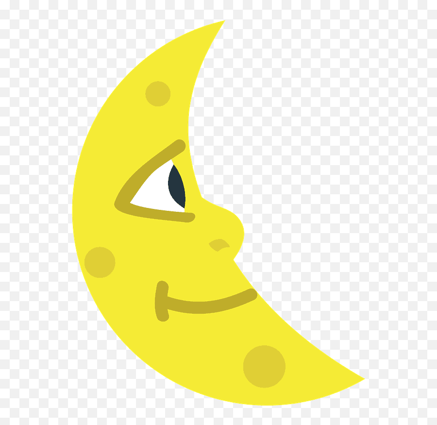 Last Quarter Moon Face Emoji Clipart - Luna Menguante Dibujo Animado,Quarter Emoji