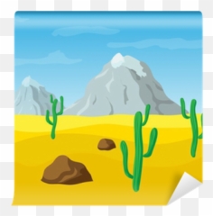 Wall Mural Desert Sand Landscape Vector Illustration Emoji,Desert Emoji\