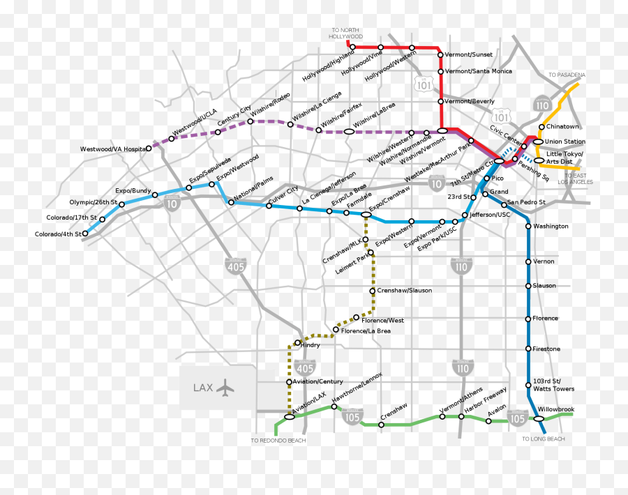 Metro Crenshawlax Line Expected To Ease Lax Traffic - Los Angeles Metro Blue Transparent Map Emoji,Metro Emoji