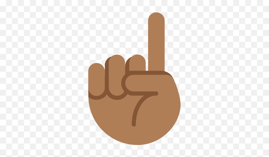 Index Pointing Up Emoji With Medium - Dark Skin Tone Meaning Brown Pointing Finger Emoji,Thumb Up Emoji