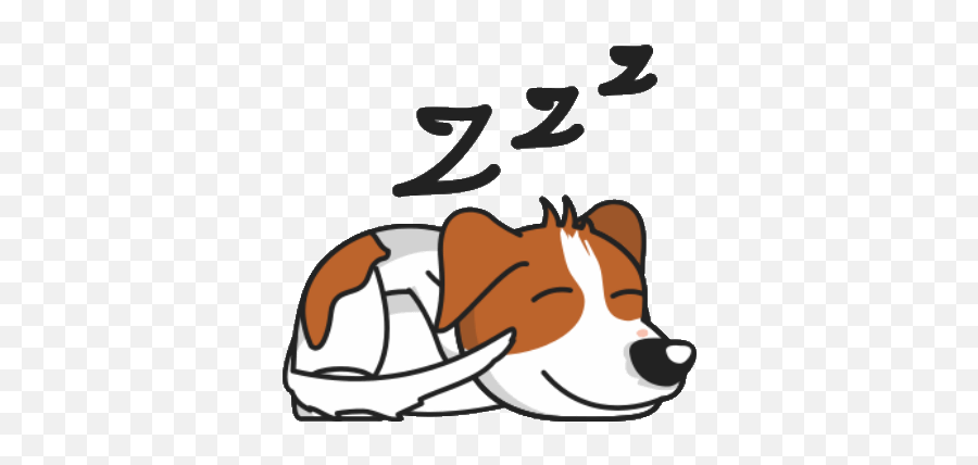 Jack Russell Cartoon Drawing Sleeping Emoji,Chy Emoji