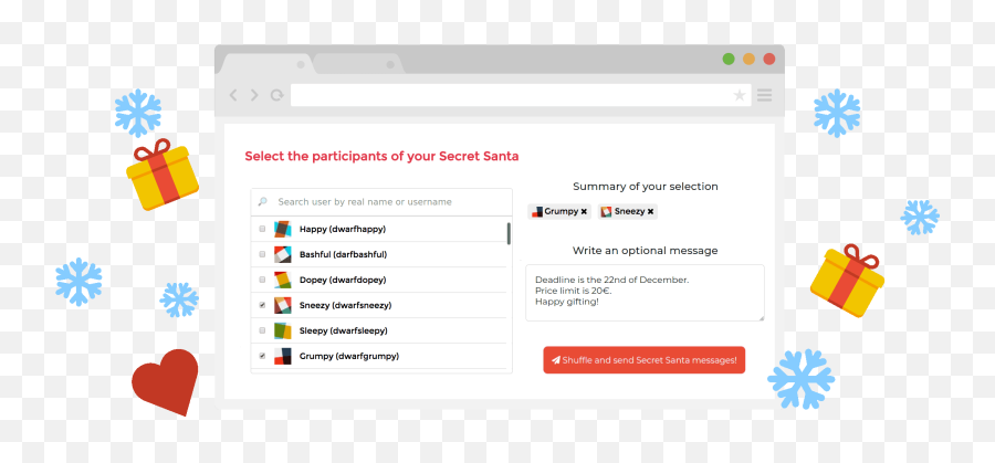 Secret Santa App - The Secret Santa Bot For Your Slack Technology Applications Emoji,Discord Emojis In Nickname