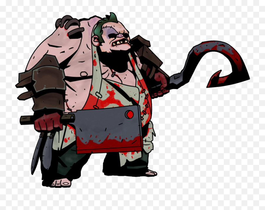 Pudge Drawn In The Darkest Dungeon - Dota 2 Darkest Dungeon Art Emoji,Give Diretide Emoji