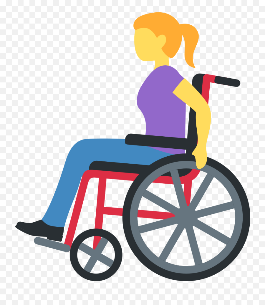 Woman In Manual Wheelchair Emoji - Empty Wheelchair Emoji,Wheelchair Emoji Overlays