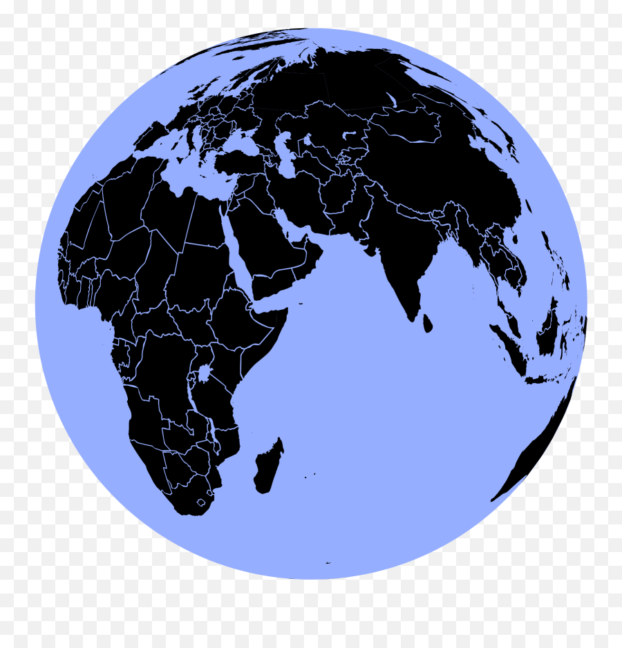 Black And Blue Globe Clip Art Image - Clipsafari Black And Blue Globe Emoji,Africa Continent Map Emoji