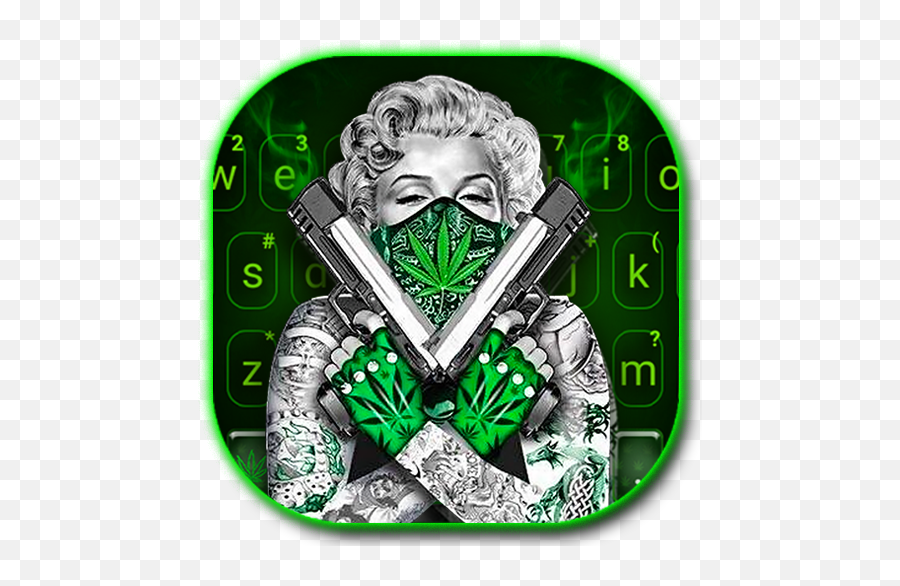 2021 Gun Weed Cool Lady Keyboard Pc Android App - Gun Weed Cool Lady Emoji,Gun Emoji Android