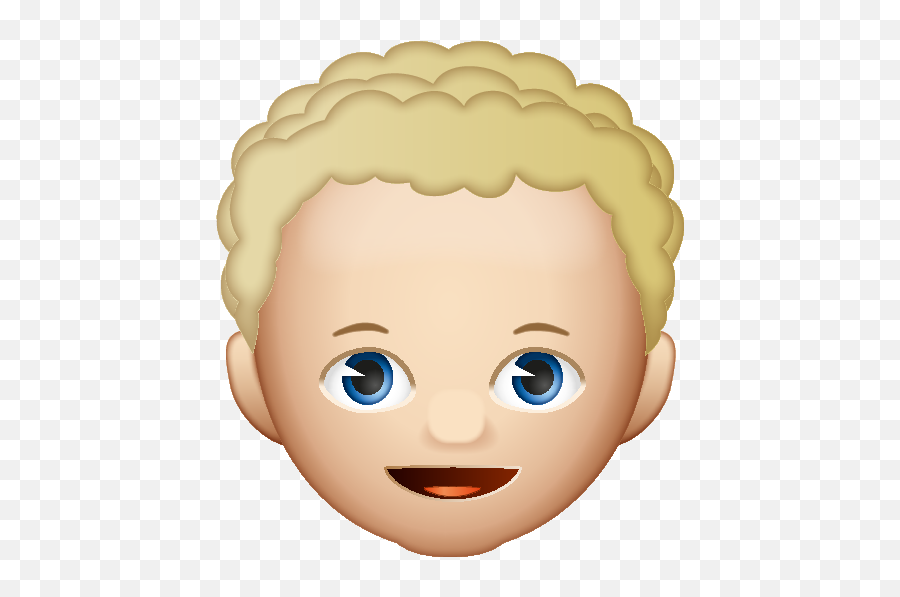 Curly Hair Emojis Download - Blonde Hair Boy Emoji,Personalized Emoji