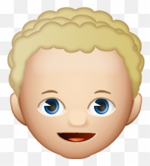 Curly Hair Emojis Download - Blonde Hair Boy Emoji,Personalized Emoji