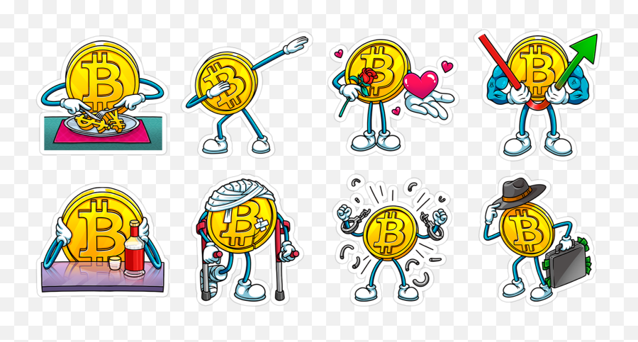 Bitcoin Telegram Stickers U2014 2017 On Behance Emoji,Mr Meeseeks Emojis Download