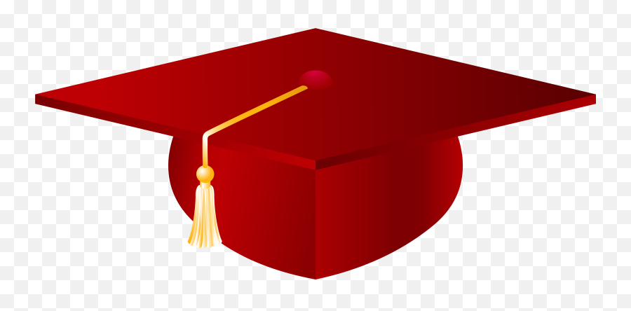 Red Graduation Cap - Transparent Red Graduation Cap Clipart Emoji,Gradutuation Cap Emoticon