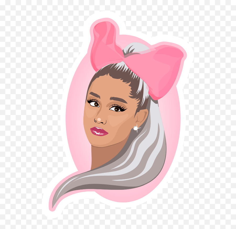Ariana Grande With Pink Bow - Ariana Grande Pink Bow Emoji,Ariana Songs That From That She Played In The Emojis