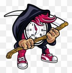 Horror Clock Time Will Come Grim Reaper T - Shirt Fictional Character Emoji,Grim Reaper Emoticon Facebook