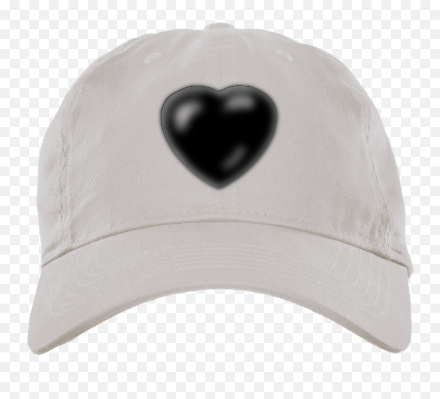 Black Heart Brushed Twill Unstructured Adjustable Hat - Unisex Emoji,Christmas Baseball Emojis