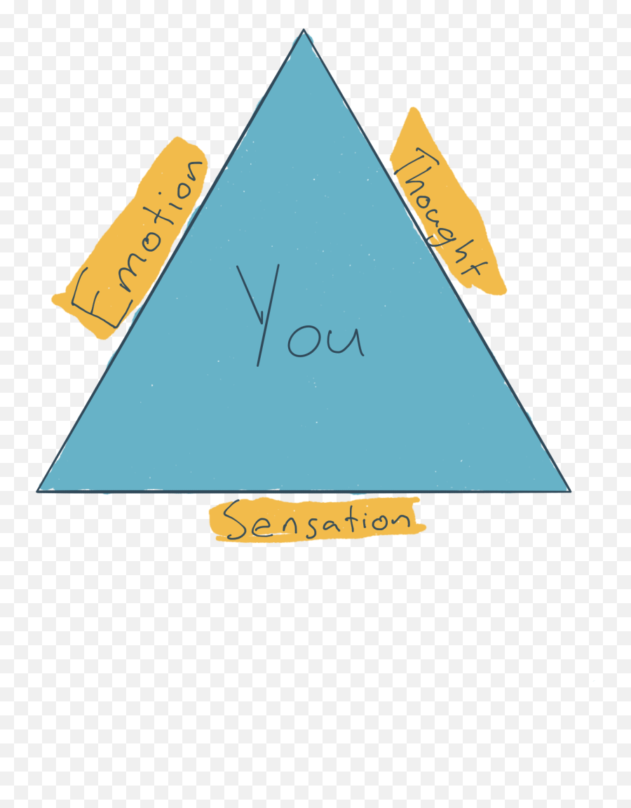 Reality Isnt What You Think And Feel Emoji,Sensation Thought Emotion Triangle