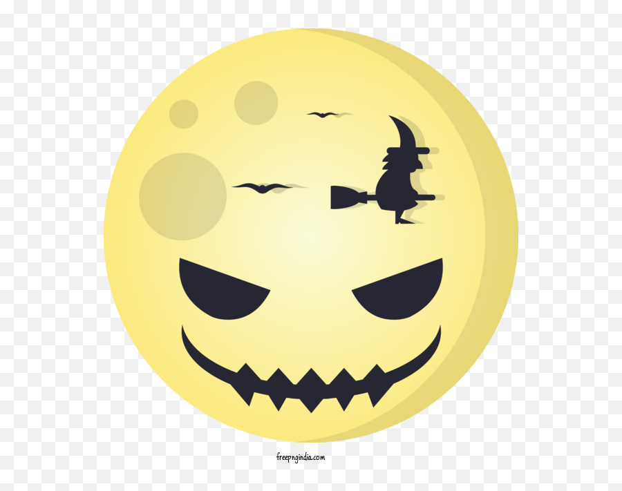 Halloween Emoticon Yellow Facial Expression For Happy Emoji,Western Happy Face Emoticon
