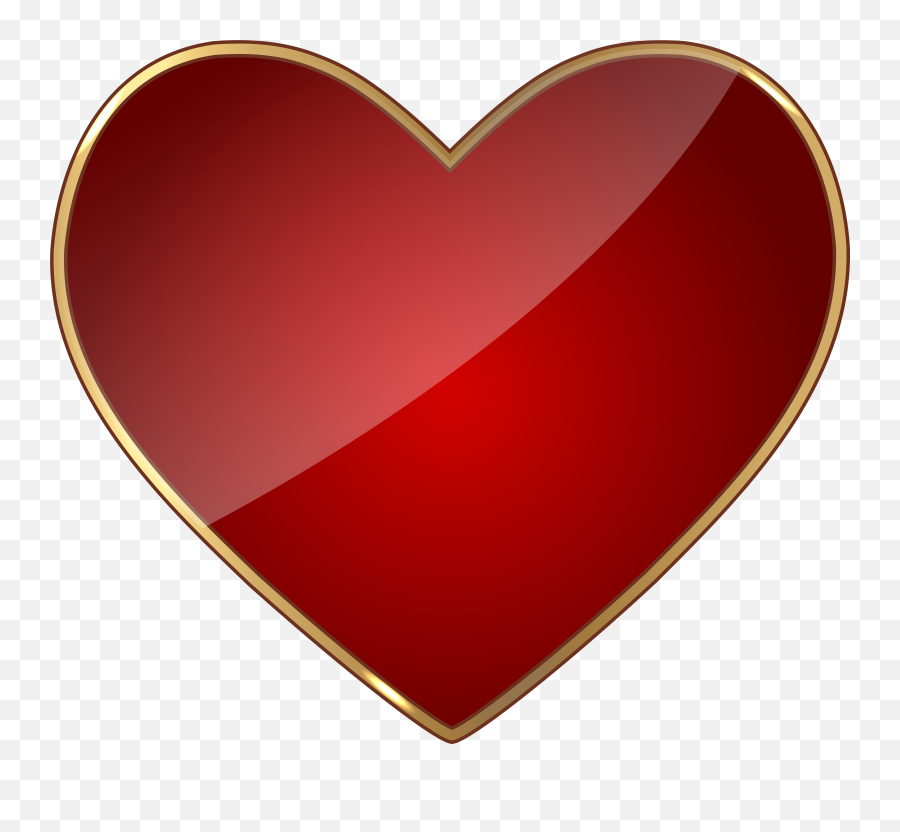 Heart Transparent Png Clip Art Png - Heart Gold Trim Hd Png Emoji,Maroon Heart Emoji