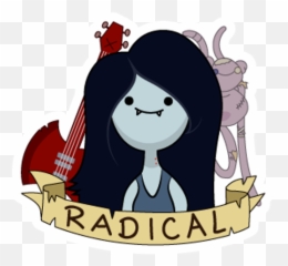 Adventure Time Marceline Radical Sticker - Sticker Mania Emoji,Peppermint Butler Emoticon
