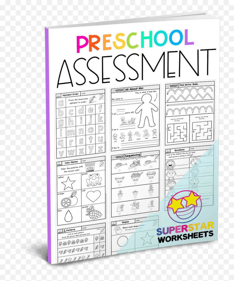 End Of The Year Assessment Packs - Preschool Assessment Emoji,Emotions Worksheet
