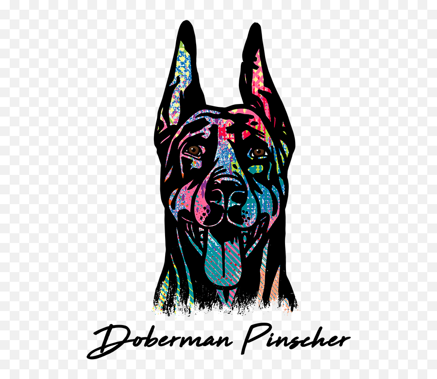 Doberman Vector Head - Silhouette Doberman Clip Art Emoji,Doberman Emoji