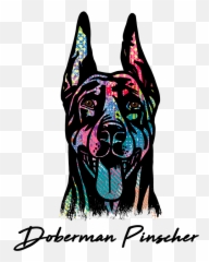 Doberman Vector Head - Silhouette Doberman Clip Art Emoji,Doberman Emoji