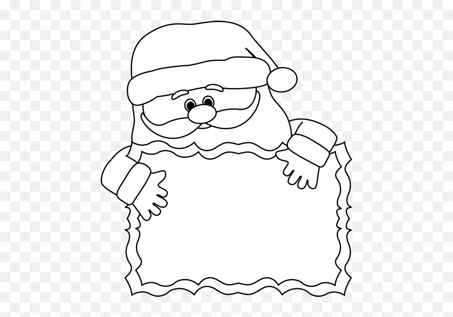Santa Clipart Black And White - Clipartsco You Thankful For This Christmas Emoji,Black Santa Emoji