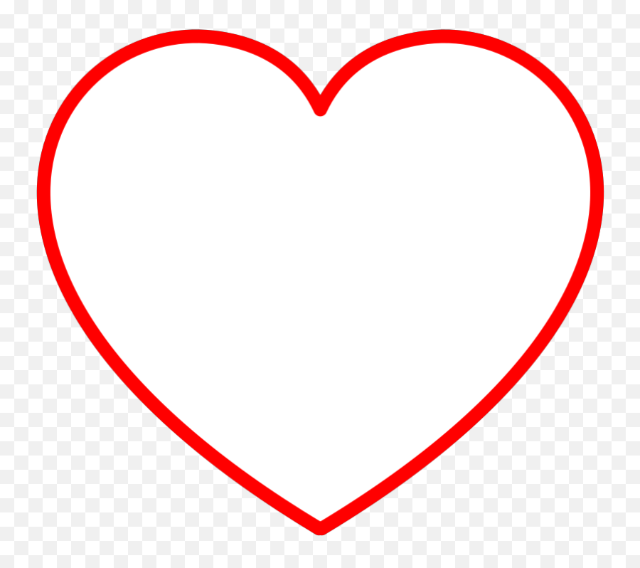 Hearts Clipart Outline Hearts Outline Transparent Free For - Transparent Red Heart Outline Png Emoji,Outline Of A Heart Emoji