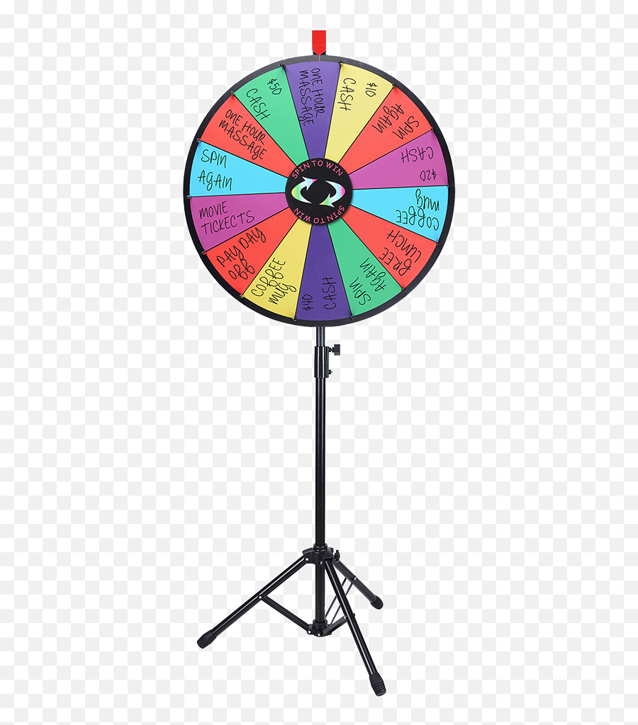 Winspin 24 Prize Wheel Floor Stand Spin Game Tripod - Transparent Prize Wheel Gif Emoji,Lottery Emoji