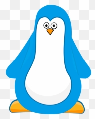 Blue Cartoon Penguin Clipart - Penguin Cartoon Images Blue Emoji,Penguin Shirt Emoji