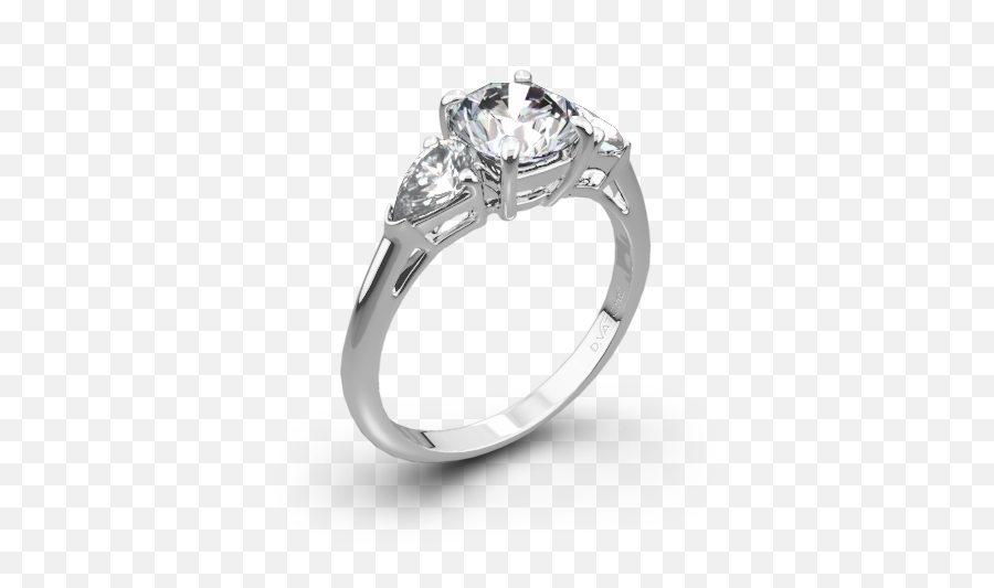 18k White Gold Vatche 310 Round And Pear Three Stone Engagement Ring For 150ct Center Diamond 050ctw Pear Side Diamonds Included - 3 Stone Engagement Ring Settings Emoji,Man Engagement Ring Woman Emoji